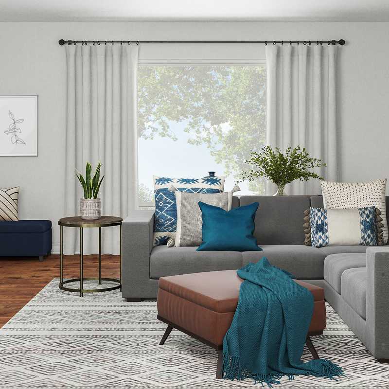 Bohemian, Minimal Living Room Design by Havenly Interior Designer Ghianella