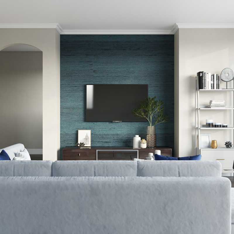 Contemporary, Modern Living Room Design by Havenly Interior Designer Paige