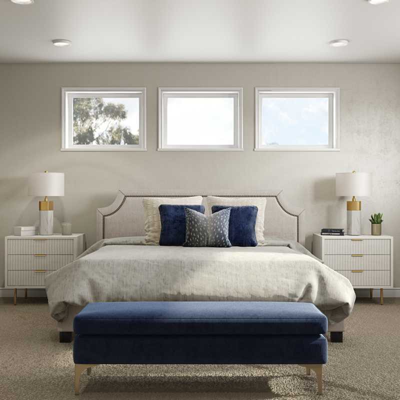 Contemporary, Glam, Transitional Bedroom Design by Havenly Interior Designer Megan