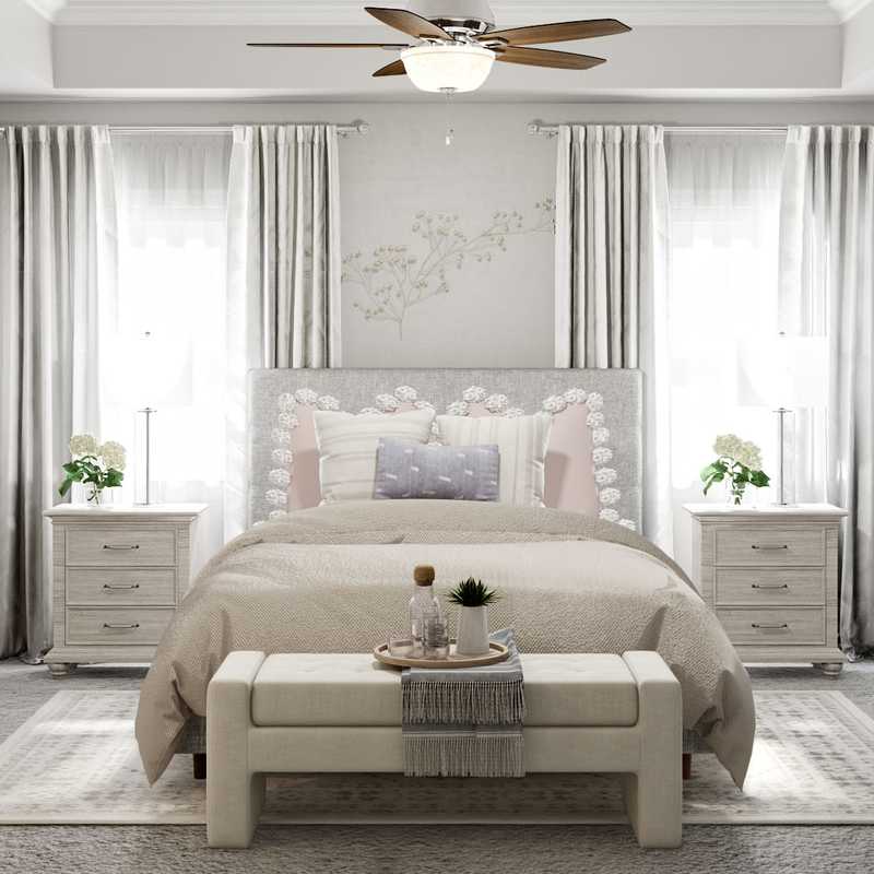 Glam, Scandinavian Bedroom Design by Havenly Interior Designer Maria