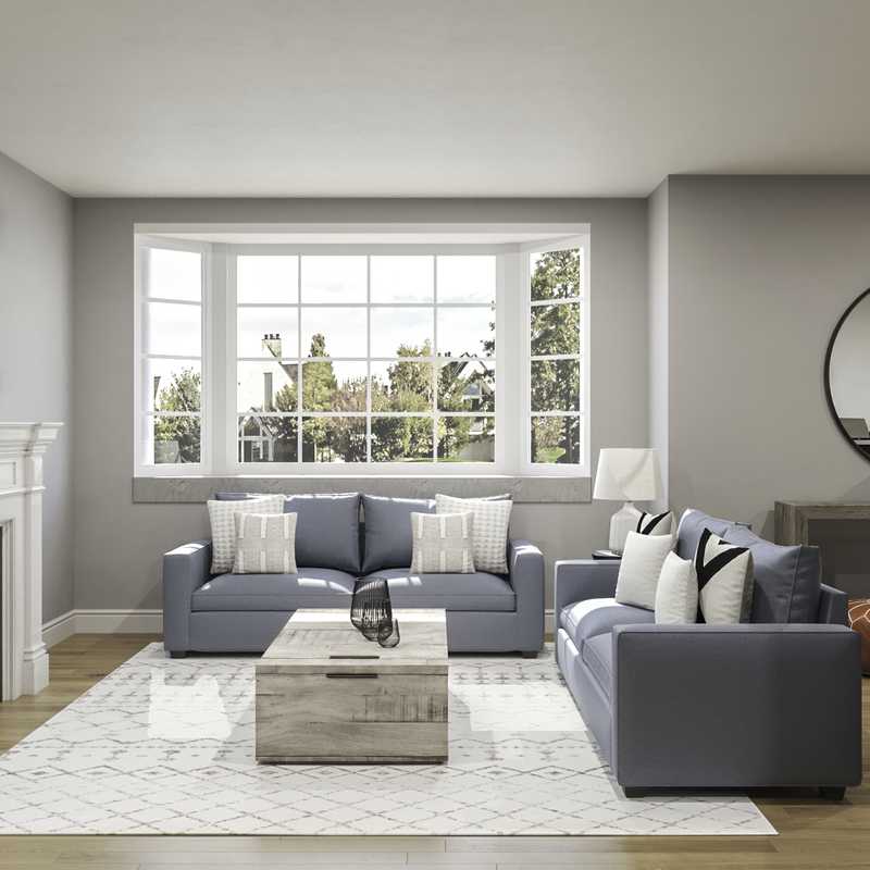 Modern, Classic, Traditional, Farmhouse, Rustic, Transitional Living Room Design by Havenly Interior Designer Natalie