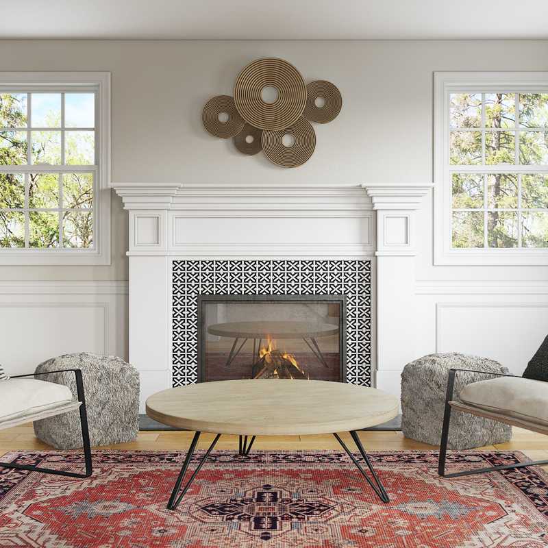 Midcentury Modern Living Room Design by Havenly Interior Designer Rebecca
