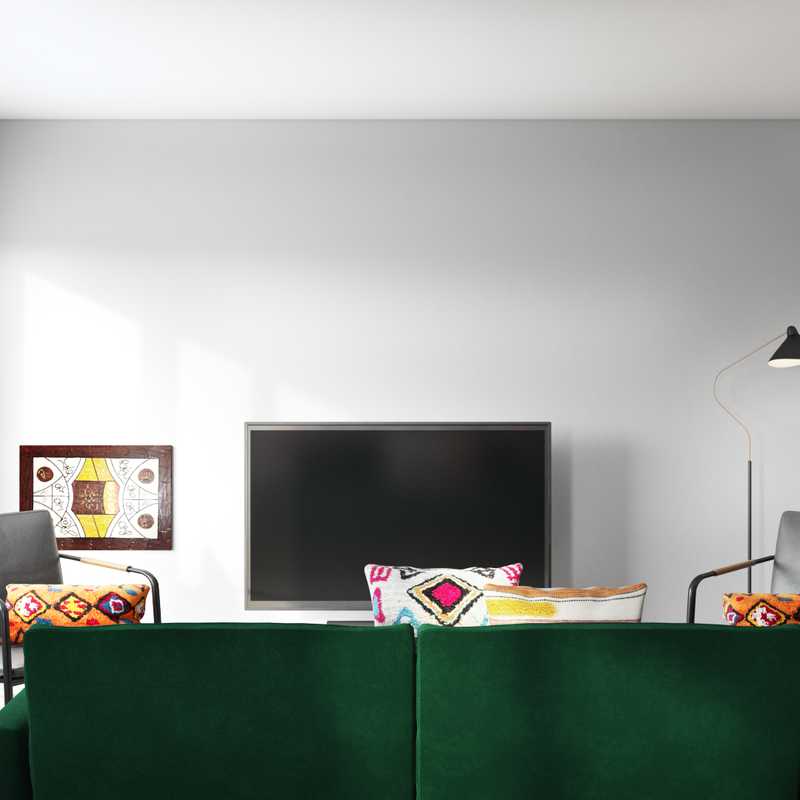 Eclectic, Bohemian, Midcentury Modern Living Room Design by Havenly Interior Designer Natalie