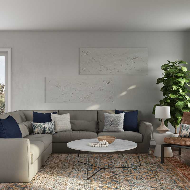 Modern, Bohemian Living Room Design by Havenly Interior Designer Kasey