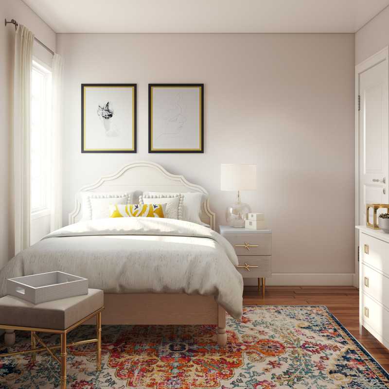 Contemporary, Modern, Midcentury Modern Bedroom Design by Havenly Interior Designer Aleena