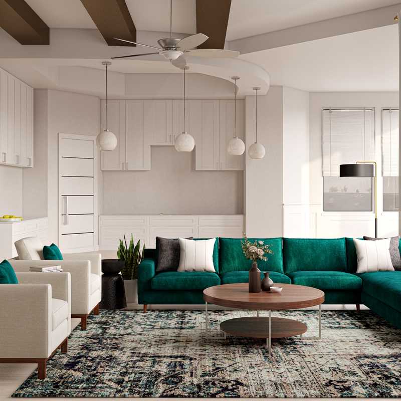 Eclectic, Midcentury Modern Living Room Design by Havenly Interior Designer Anny