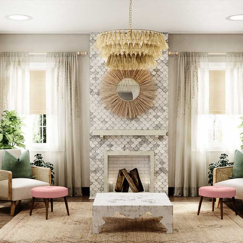 Eclectic, Bohemian Living Room Design by Havenly Interior Designer Sandra