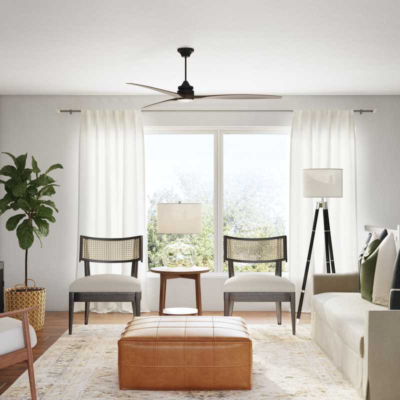 Modern, Midcentury Modern Living Room Design by Havenly Interior Designer Dani