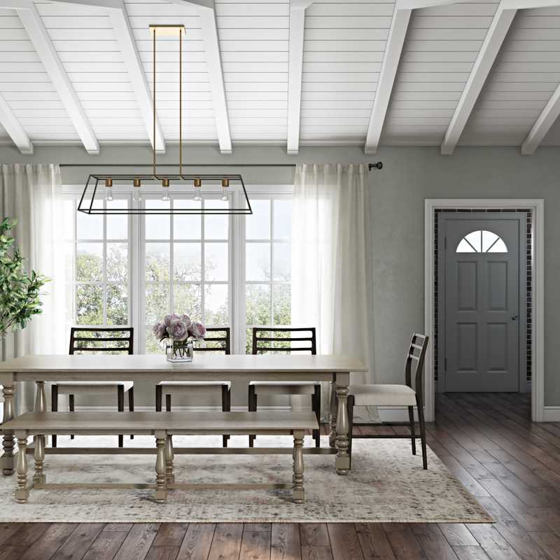 Classic, Industrial, Traditional Dining Room Design by Havenly Interior Designer Makenzie