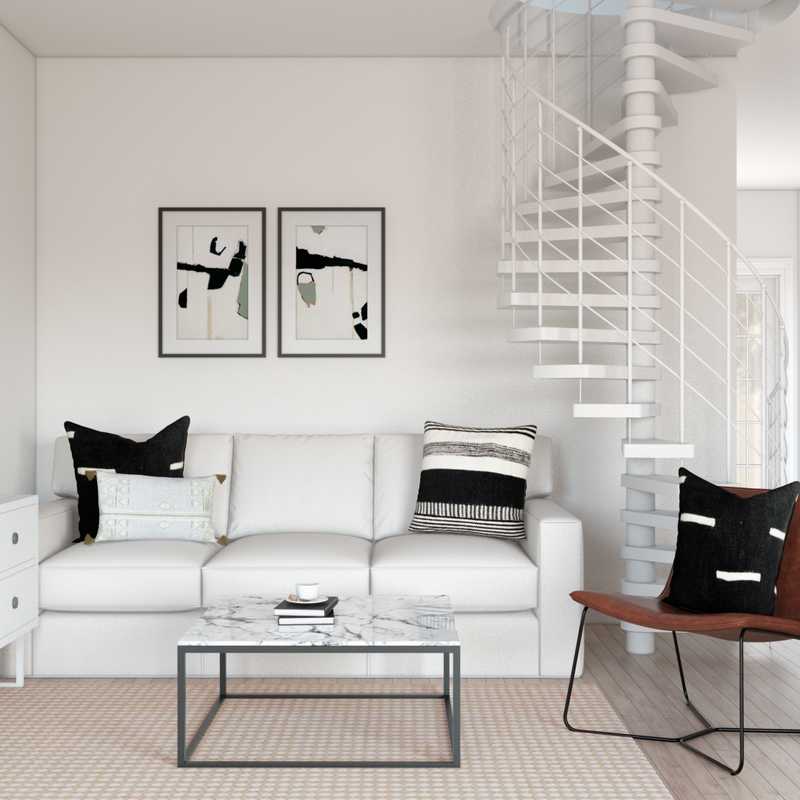 Bohemian, Minimal, Scandinavian Living Room Design by Havenly Interior Designer Keri