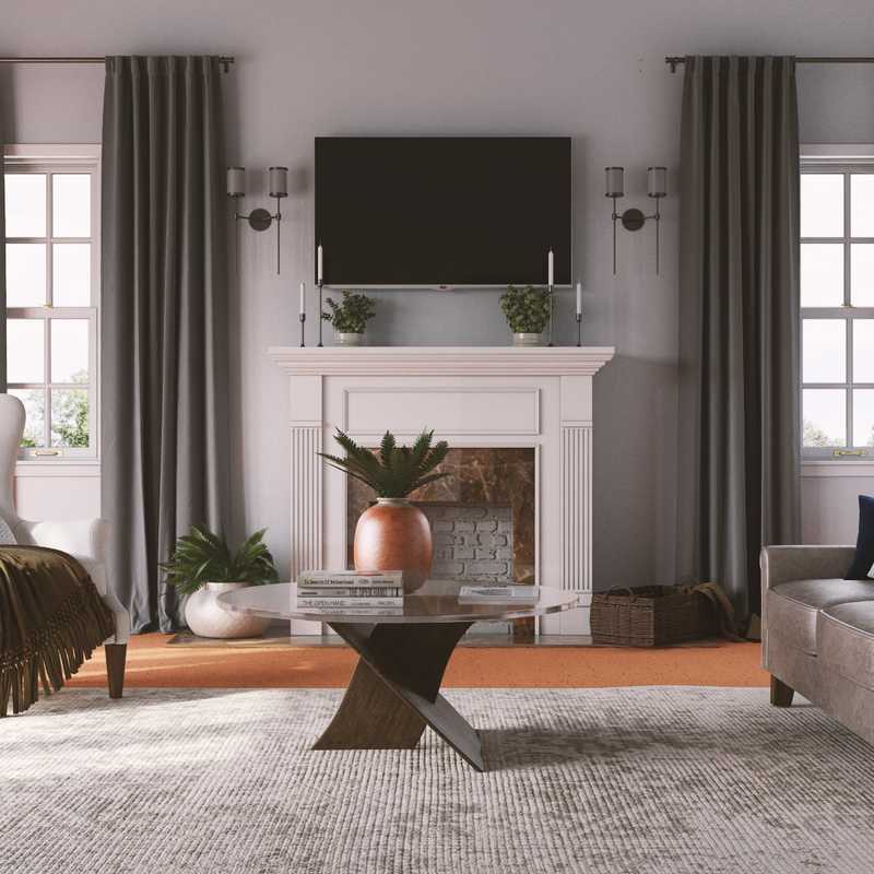 Eclectic Living Room Design by Havenly Interior Designer Natalie