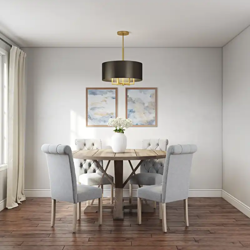 Classic, Glam, Transitional Dining Room Design by Havenly Interior Designer Megan