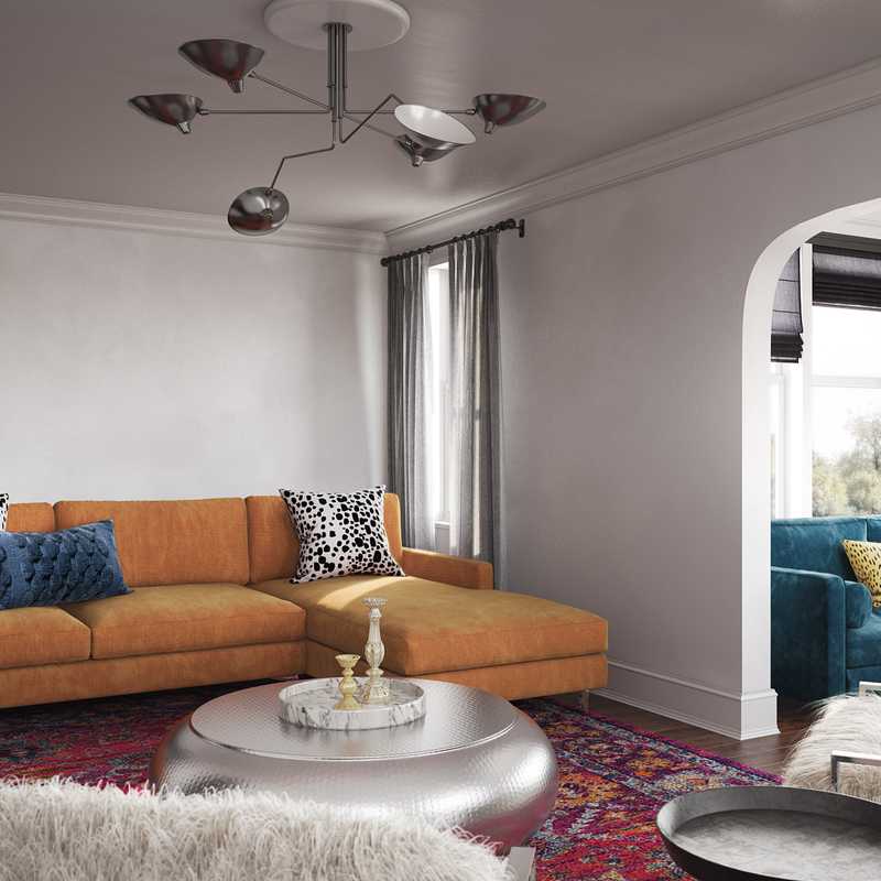 Glam, Vintage Living Room Design by Havenly Interior Designer Ashleigh