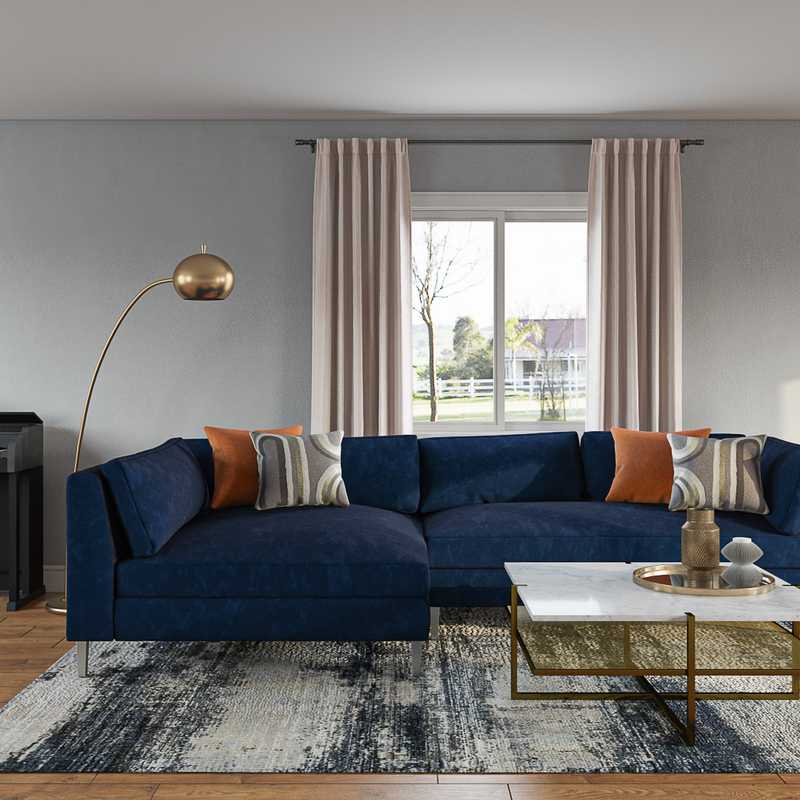 Contemporary, Modern, Minimal Living Room Design by Havenly Interior Designer Shauna