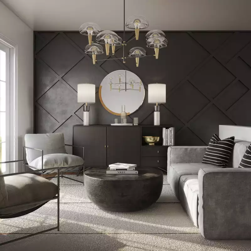 Modern, Industrial, Scandinavian Living Room Design by Havenly Interior Designer Victoria
