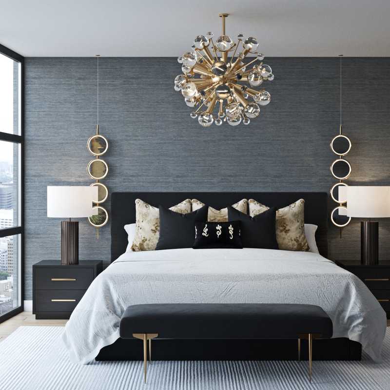 Modern, Glam Bedroom Design by Havenly Interior Designer Levi