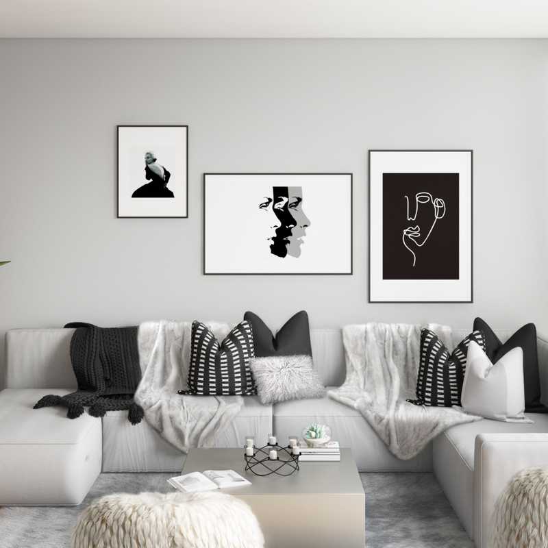 Modern, Minimal Living Room Design by Havenly Interior Designer Paulina