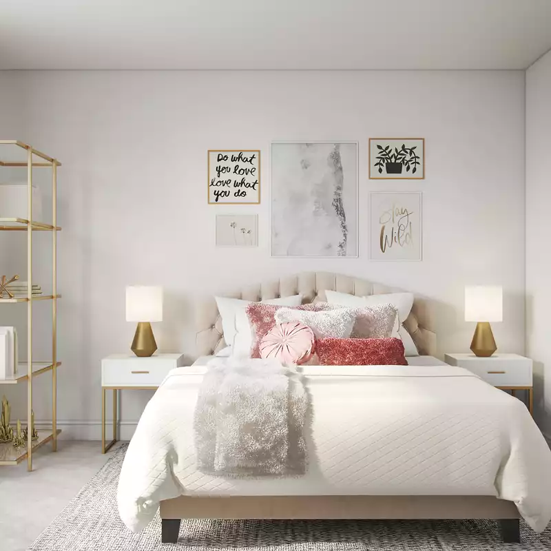 Contemporary, Modern, Glam Bedroom Design by Havenly Interior Designer Megan
