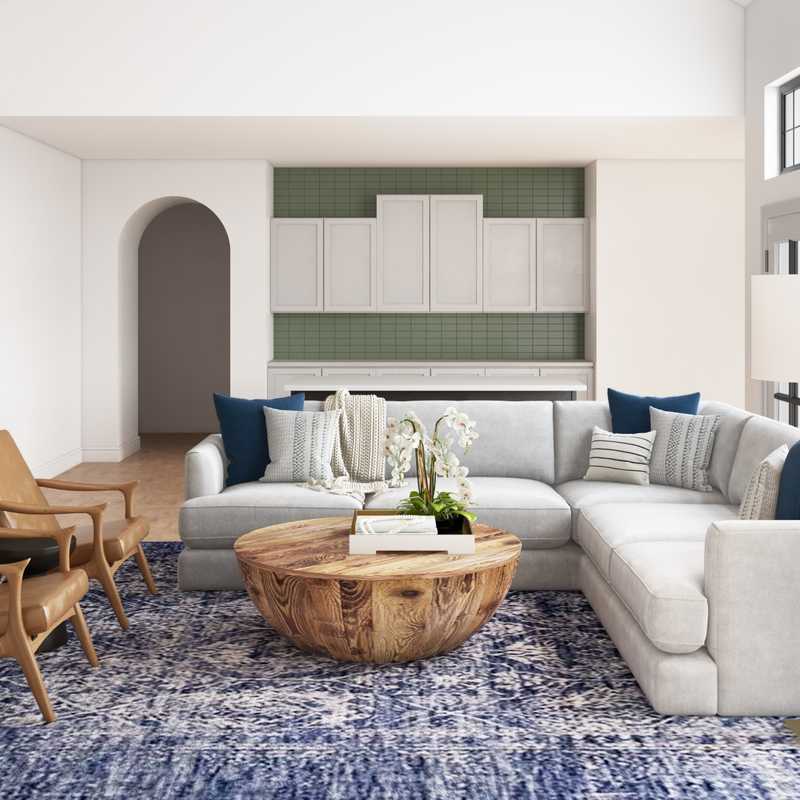 Farmhouse Living Room Design by Havenly Interior Designer Tatiana