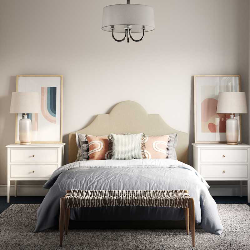 Bohemian, Minimal Bedroom Design by Havenly Interior Designer Madeline