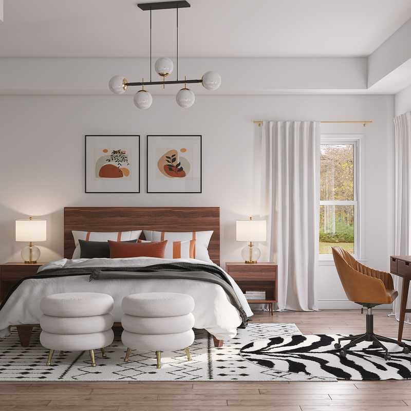 Glam, Farmhouse, Midcentury Modern Bedroom Design by Havenly Interior Designer Denise