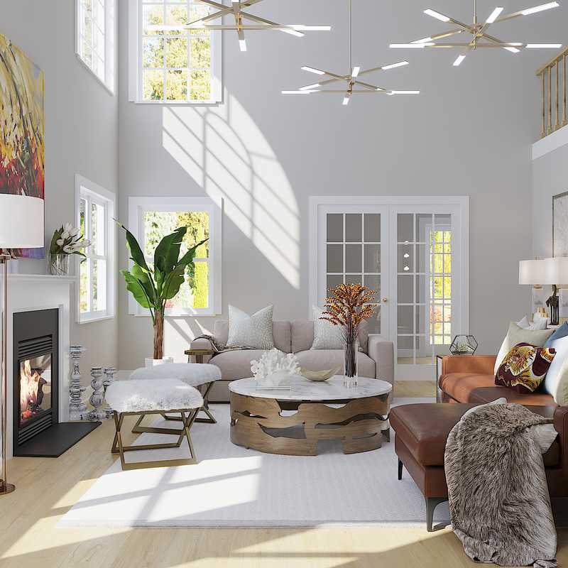 Contemporary, Modern Living Room Design by Havenly Interior Designer Melisa