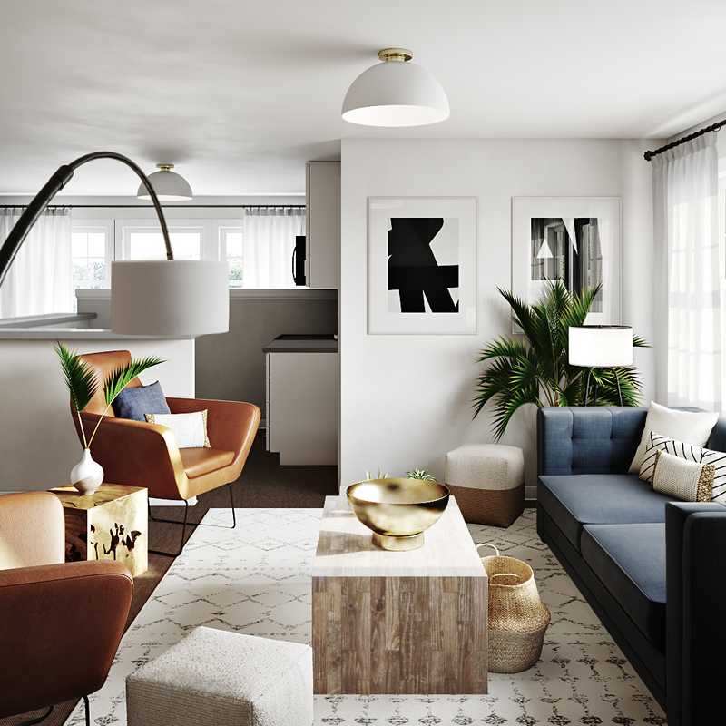 Contemporary, Modern, Rustic Living Room Design by Havenly Interior Designer Sydney