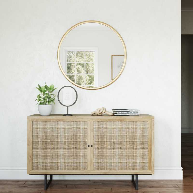 Bohemian, Scandinavian Living Room Design by Havenly Interior Designer Laura