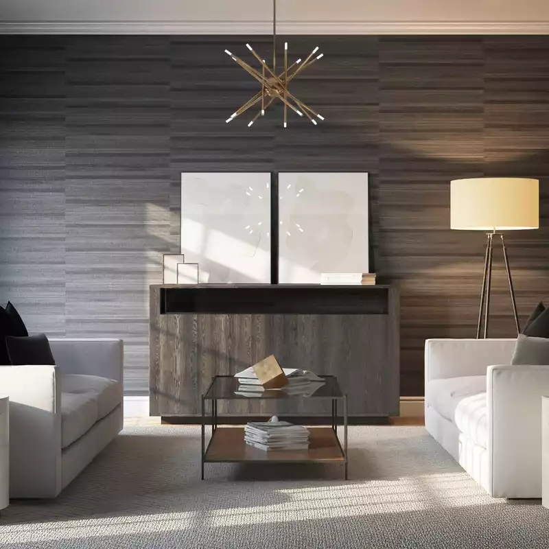 Contemporary Living Room Design by Havenly Interior Designer Libby