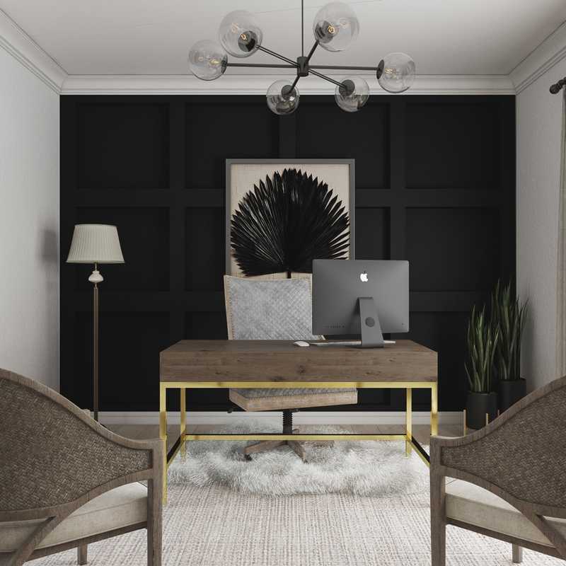 Modern, Rustic, Scandinavian Office Design by Havenly Interior Designer Danielle