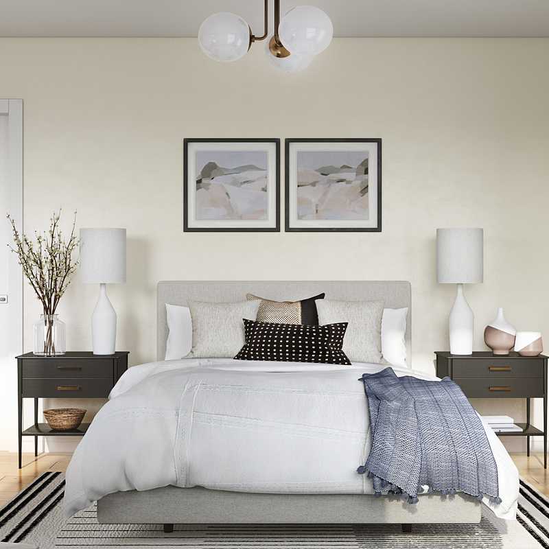 Modern, Industrial, Minimal, Scandinavian Bedroom Design by Havenly Interior Designer Emily