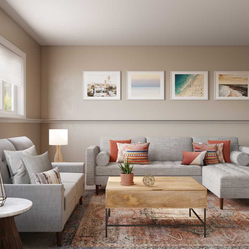 Eclectic, Bohemian Living Room Design by Havenly Interior Designer Aleena
