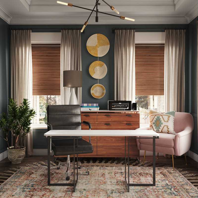 Eclectic Office Design by Havenly Interior Designer Maria