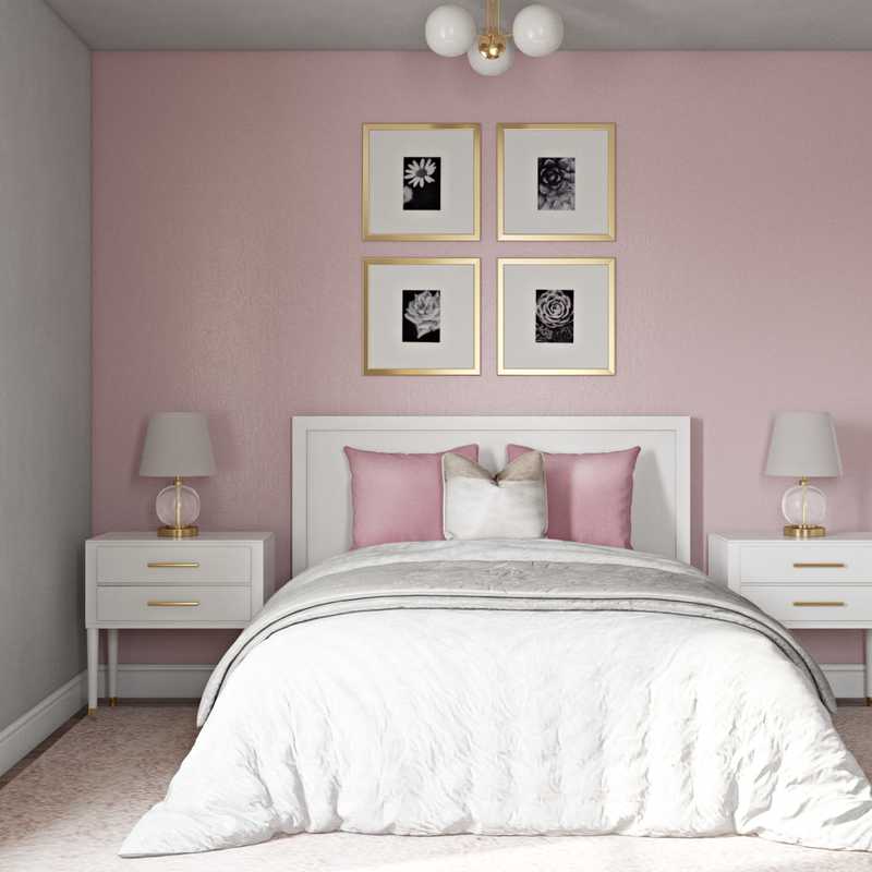 Modern, Bohemian, Glam Bedroom Design by Havenly Interior Designer Legacy