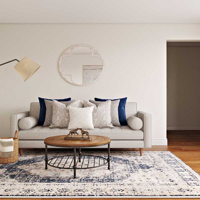 Midcentury Modern, Minimal, Scandinavian Living Room Design by Havenly Interior Designer Laura