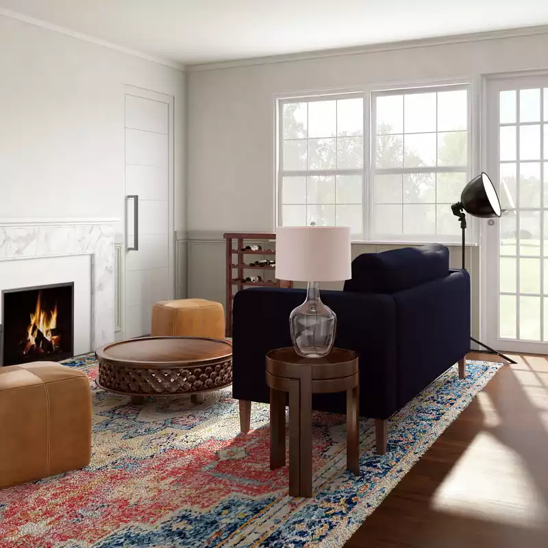 Modern, Midcentury Modern Living Room Design by Havenly Interior Designer Sydney