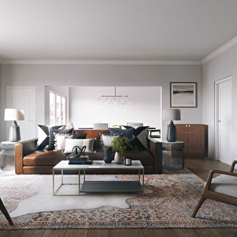 Modern, Midcentury Modern, Minimal Living Room Design by Havenly Interior Designer Lindsay