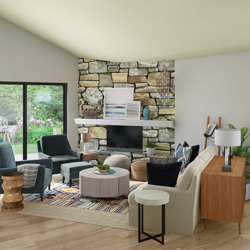Modern, Eclectic, Global Living Room Design by Havenly Interior Designer Kalish