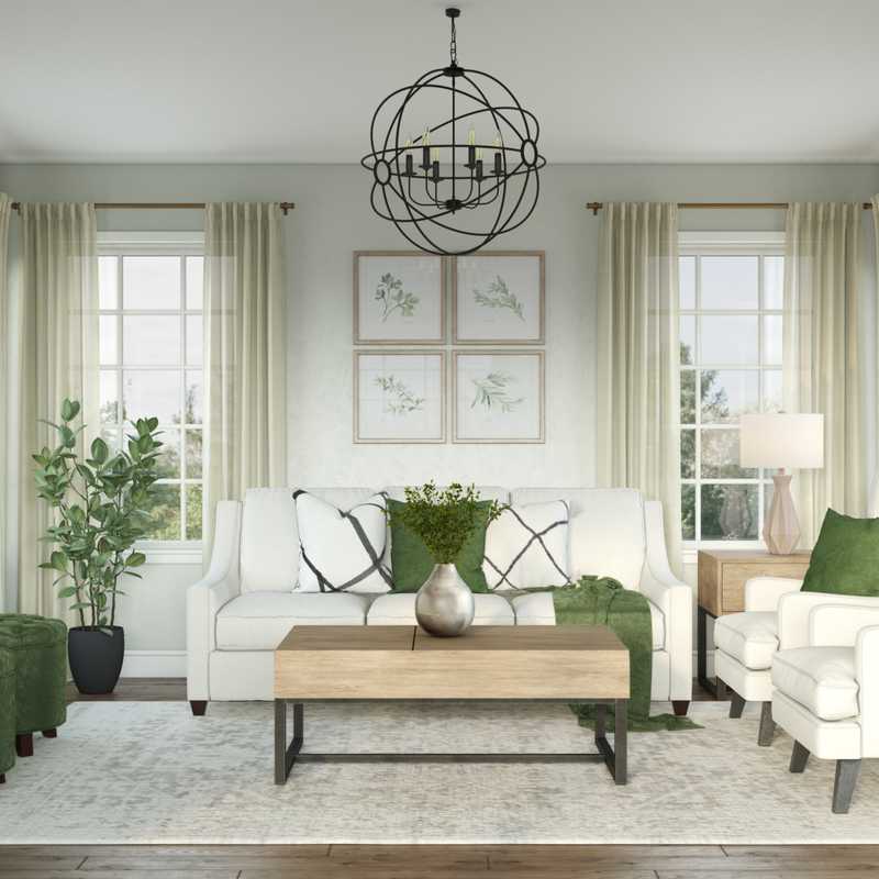 Farmhouse Living Room Design by Havenly Interior Designer Merna