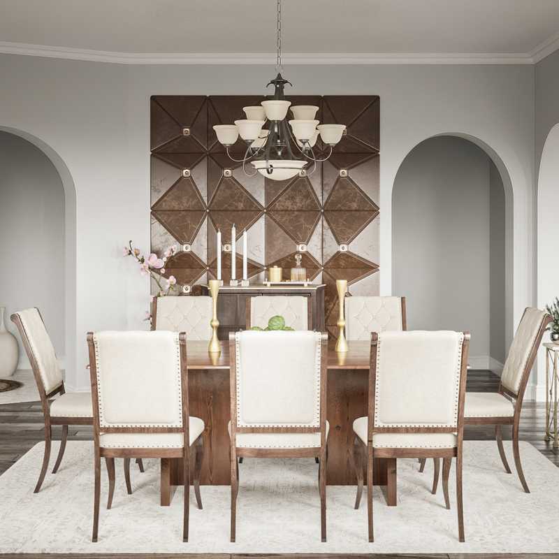 Contemporary Dining Room Design by Havenly Interior Designer Karen