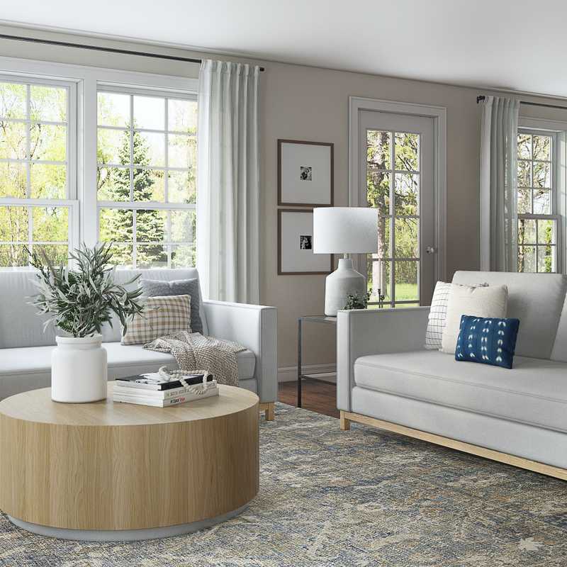 Contemporary, Classic, Transitional Living Room Design by Havenly Interior Designer Sarah