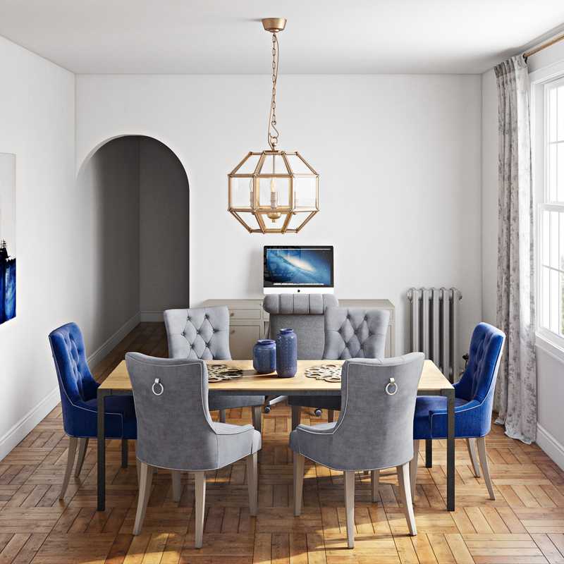 Contemporary, Glam Dining Room Design by Havenly Interior Designer Erin
