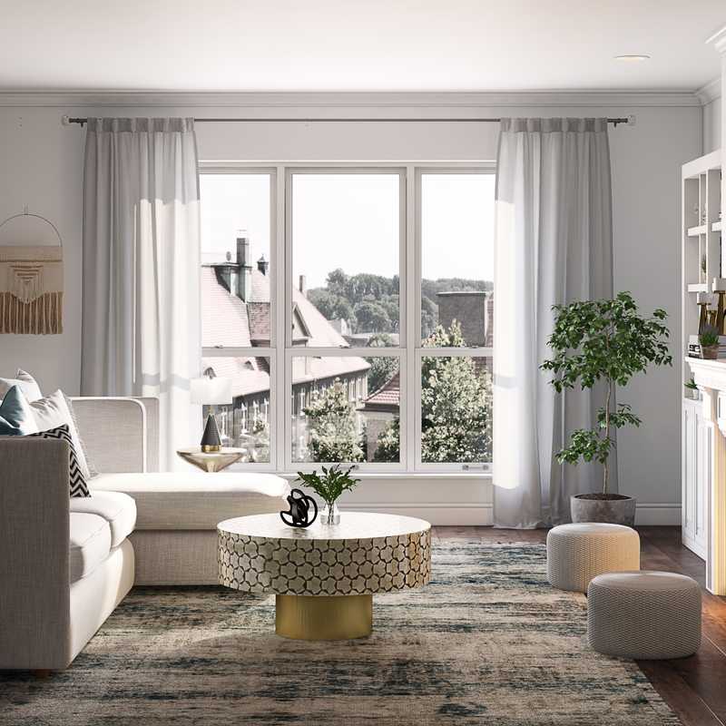 Eclectic, Bohemian, Glam Living Room Design by Havenly Interior Designer Danielle