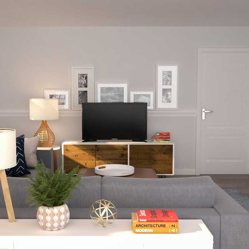 Contemporary, Eclectic Living Room Design by Havenly Interior Designer Amanda