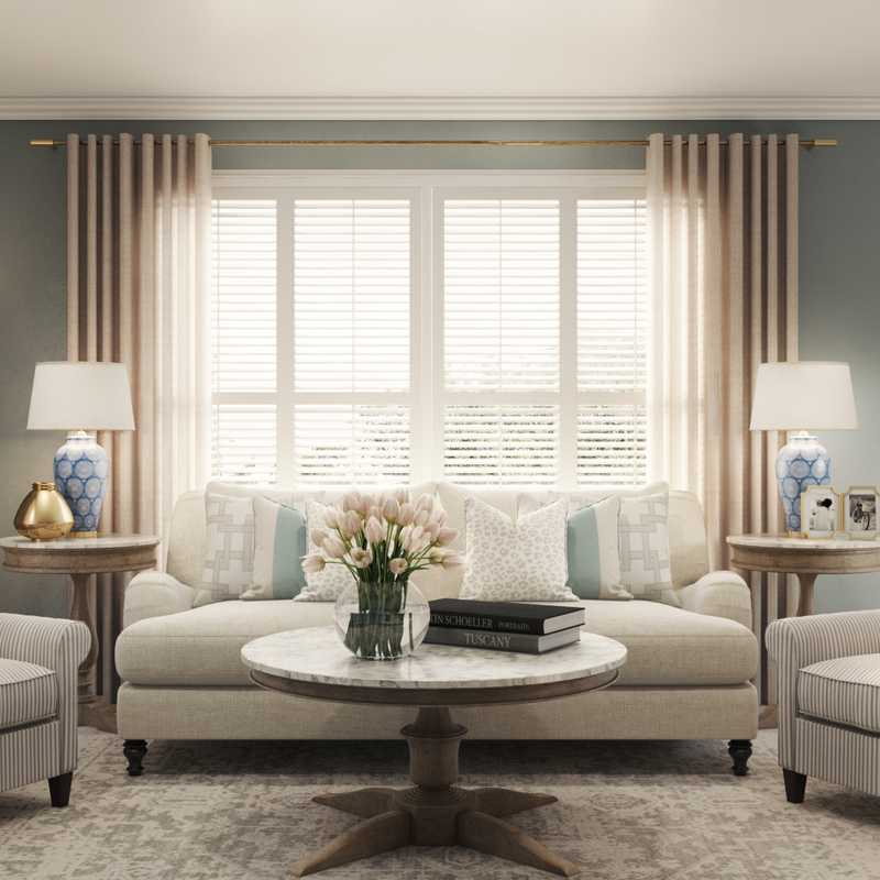Eclectic, Traditional Living Room Design by Havenly Interior Designer Allie