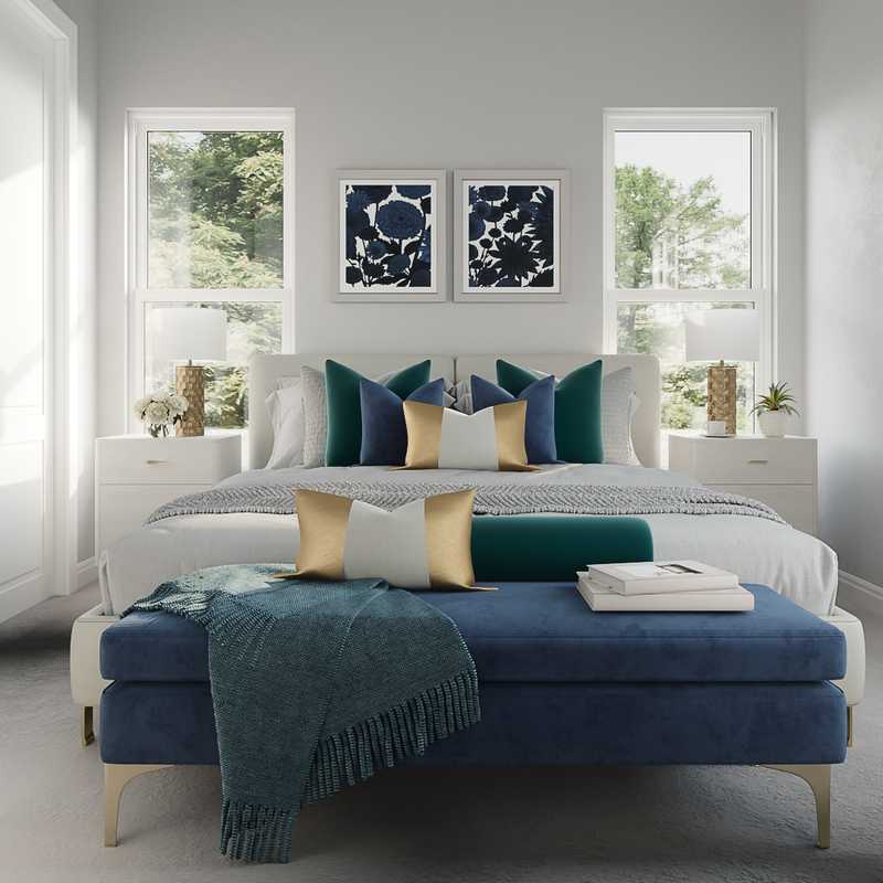 Contemporary, Modern, Glam Bedroom Design by Havenly Interior Designer Cristina