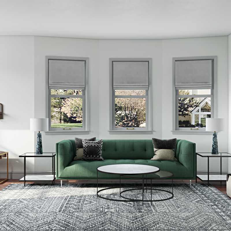 Eclectic, Midcentury Modern Living Room Design by Havenly Interior Designer Adrian