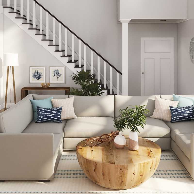 Classic, Coastal Living Room Design by Havenly Interior Designer Rachel