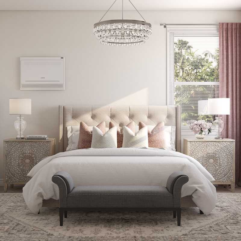 Glam, Transitional Bedroom Design by Havenly Interior Designer Brittney