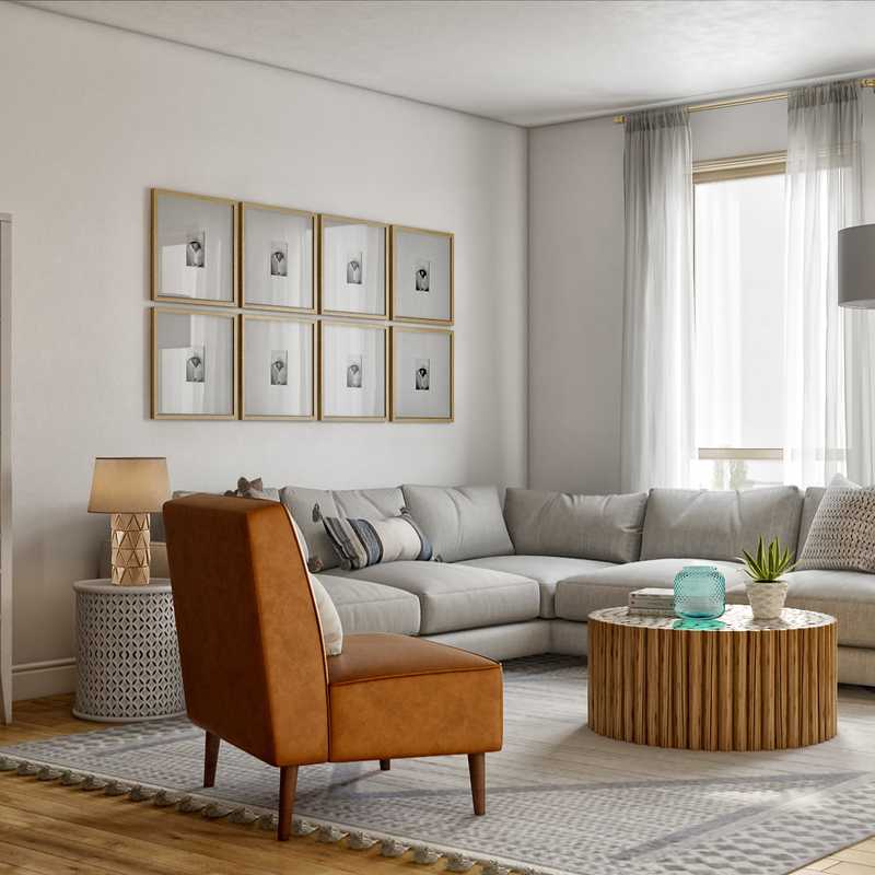 Transitional Living Room Design by Havenly Interior Designer Kate